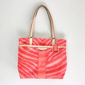 Coach purse zebra print F23283